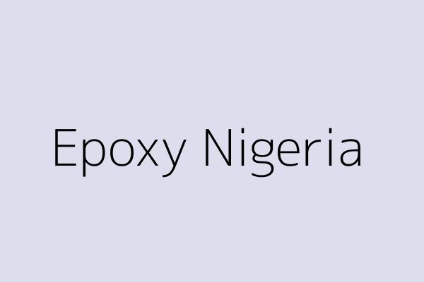 Epoxy Nigeria